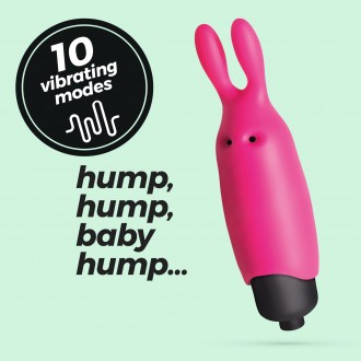 O-PET LAPIN AVEC VIBROMASSEUR BULLET À 10 VIBRATIONS ROSE CRUSHIOUS