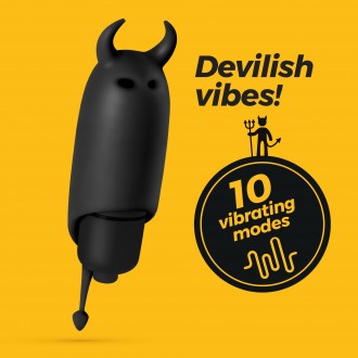 CRUSHIOUS O-PET DEVIL WITH 10 VIBRATION BULLET BLACK