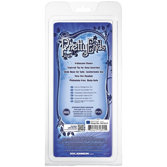 РАДУЖНАЯ ПРОБКА ДЛЯ ПОПЫ - МАЛЕНЬКАЯ - ПОЛНОЧНЫЙ СИНИЙ