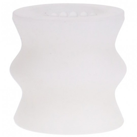 GLOW HELPING HEAD SILICONE - MASTURBATOR SLEEVE - FROST / GREEN GLOW