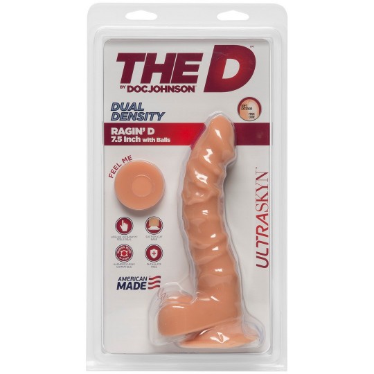 DILDO CON TESTICOLI RAGIN' D REALISTIC ULTRASKYN 7 / 19 CM DOC JOHNSON