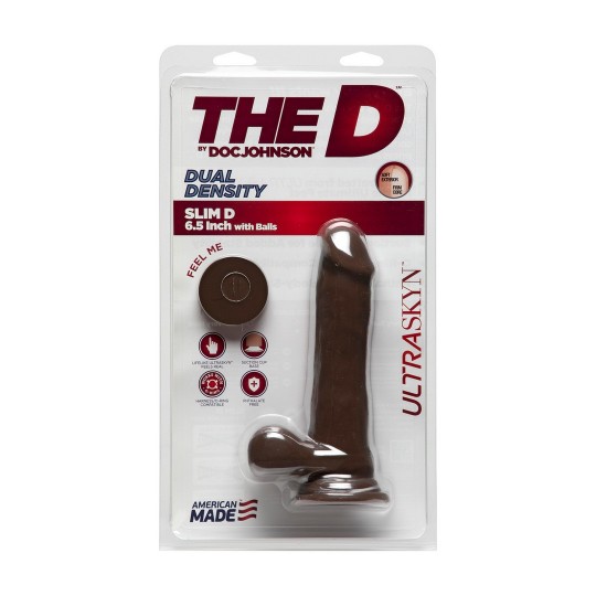 SLIM D - REALISTIC ULTRASKYN DILDO WITH BALLS - 6 / 15 CM