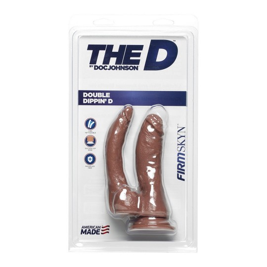DOUBLE DIPPIN&#039; D - DOUBLE REALISTIC FIRMSKYN DILDO