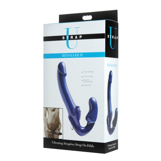 REVOLVER II VIBRATING STRAPLESS STRAP ON DILDO