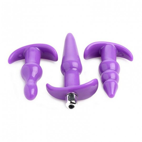 4 PIECE VIBRATING BUTT PLUG SET