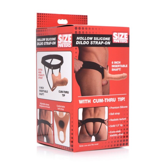 SM - ПОЛЫЙ СИЛИКОНОВЫЙ ФАЛЛОИМИТАТОР-СТРАПОН