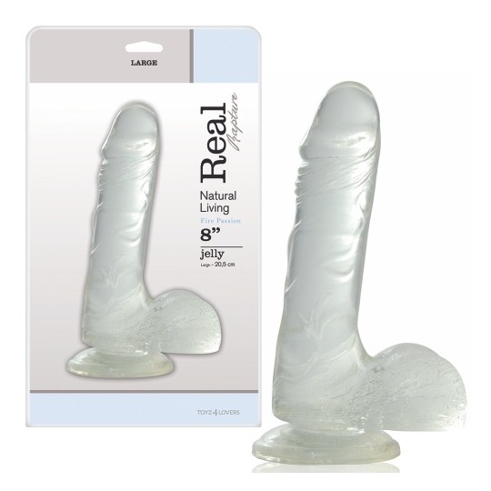 PENE REAL RAPTURE FIRE PASSION 8&#039;&#039; TRANSPARENTE