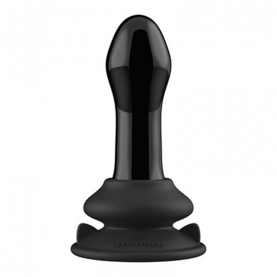 PLUGGY - GLASS VIBRATOR WITH SUCTION CUP