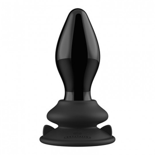 РАСТЯГИВАЮЩИЙСЯ - СТЕКЛЯННЫЙ ВИБРАТОР С ПРИСОСКОЙ