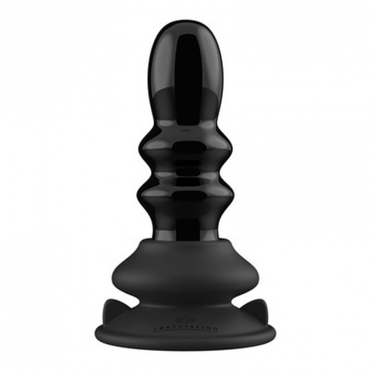 RIBBLY - СТЕКЛЯННЫЙ РЕБРИСТЫЙ ВИБРАТОР С ПРИСОСКОЙ