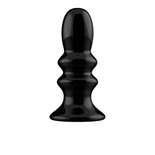 RIBBLY - СТЕКЛЯННЫЙ РЕБРИСТЫЙ ВИБРАТОР С ПРИСОСКОЙ