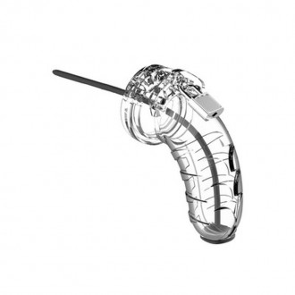 MODEL 16 CHASTITY COCK CAGE WITH URETHRAL SOUNDING - 4.5 / 11,5 CM