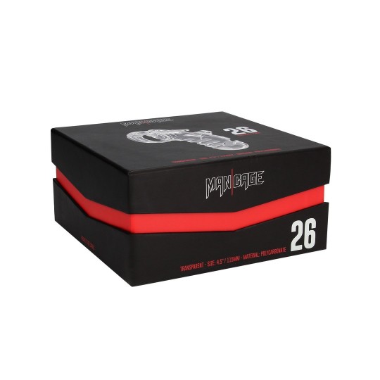 MODEL 26 - CHASTITY CAGE - 4.5'' / 11,5 CM - TRANSPARENT