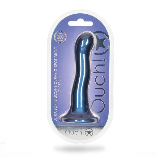 ULTRA SOFT SILICONE CURVY G-SPOT DILDO - 7' / 17 CM