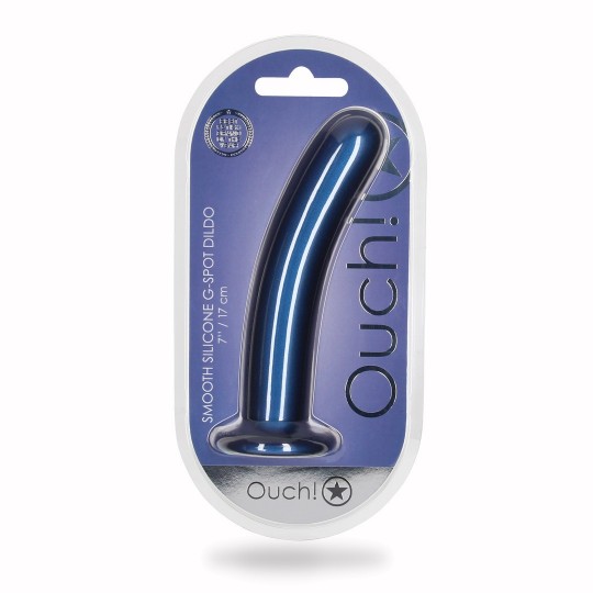 SMOOTH SILICONE G-SPOT DILDO - 7'' / 17 CM