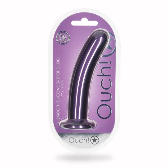 SMOOTH SILICONE G-SPOT DILDO - 7' / 17 CM