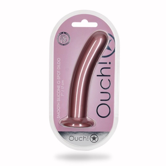 SMOOTH SILICONE G-SPOT DILDO - 7\'\' / 17 CM