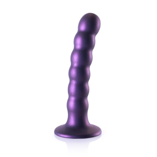BEADED SILICONE G-SPOT DILDO - 5' / 13 CM