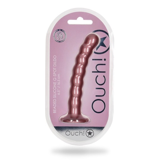 BEADED SILICONE G-SPOT DILDO - 6,5' / 16,5 CM