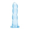 DILDO NON-REALISTIC CRYSTAL CLEAR 7 /17 CM AZUL REALROCK