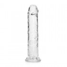 DILDO STRAIGHT REALISTIC CRYSTAL CLEAR 7 /18 CM TRANSPARENTE REALROCK