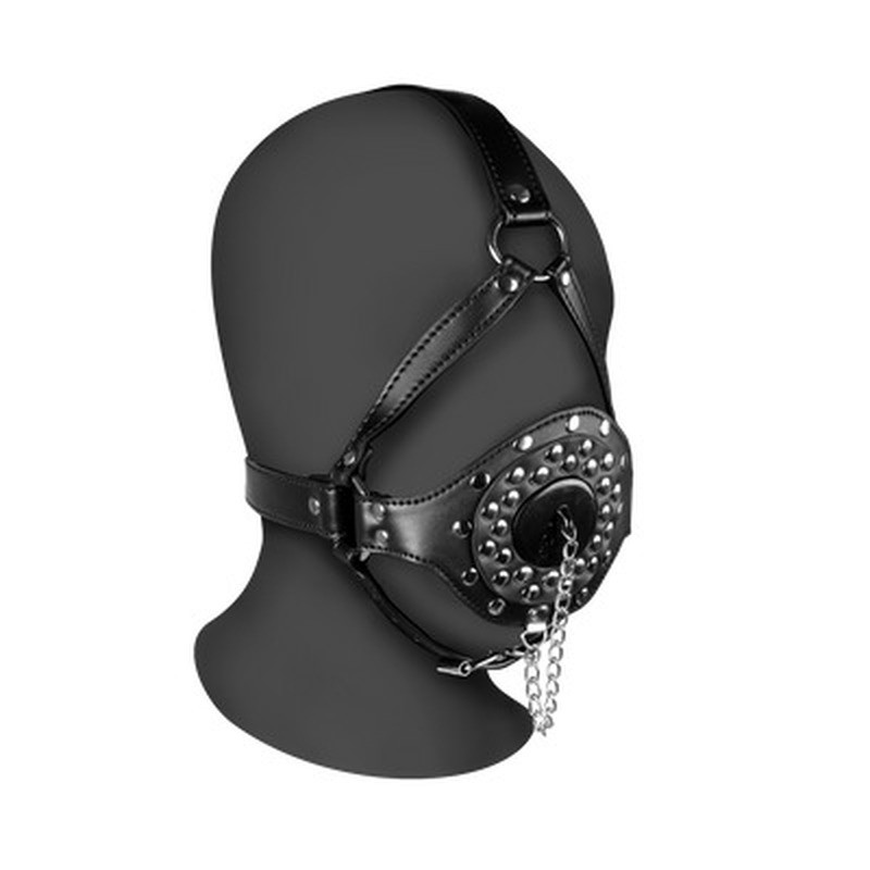 Maschera con bavaglio con copertura extreme ouch! Maschera con bavaglio con copertura extreme ouch!