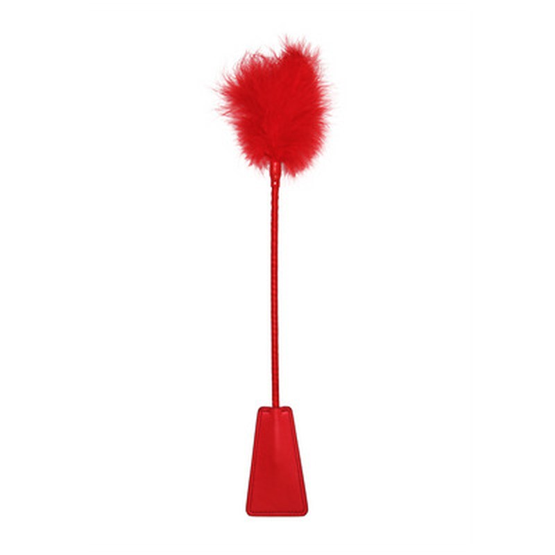 Spolverino di piume con frustino rosso ouch! Spolverino di piume con frustino rosso ouch!