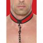 COLLAR DE NEOPRENO ROJO CON CORREA OUCH!