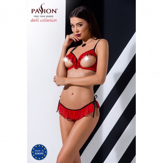 CONJUNTO DE 2 PIEZAS CHERRY ROJO DEVIL COLLECTION PASSION