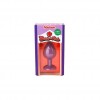 PLUG ANAL DE SILICONA CON JOYA MORADO CANDY LUST