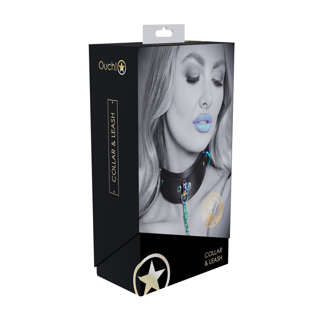 Ouch! – Collare con guinzaglio Venice Collection nero Ouch! – Collare con guinzaglio Venice Collection nero