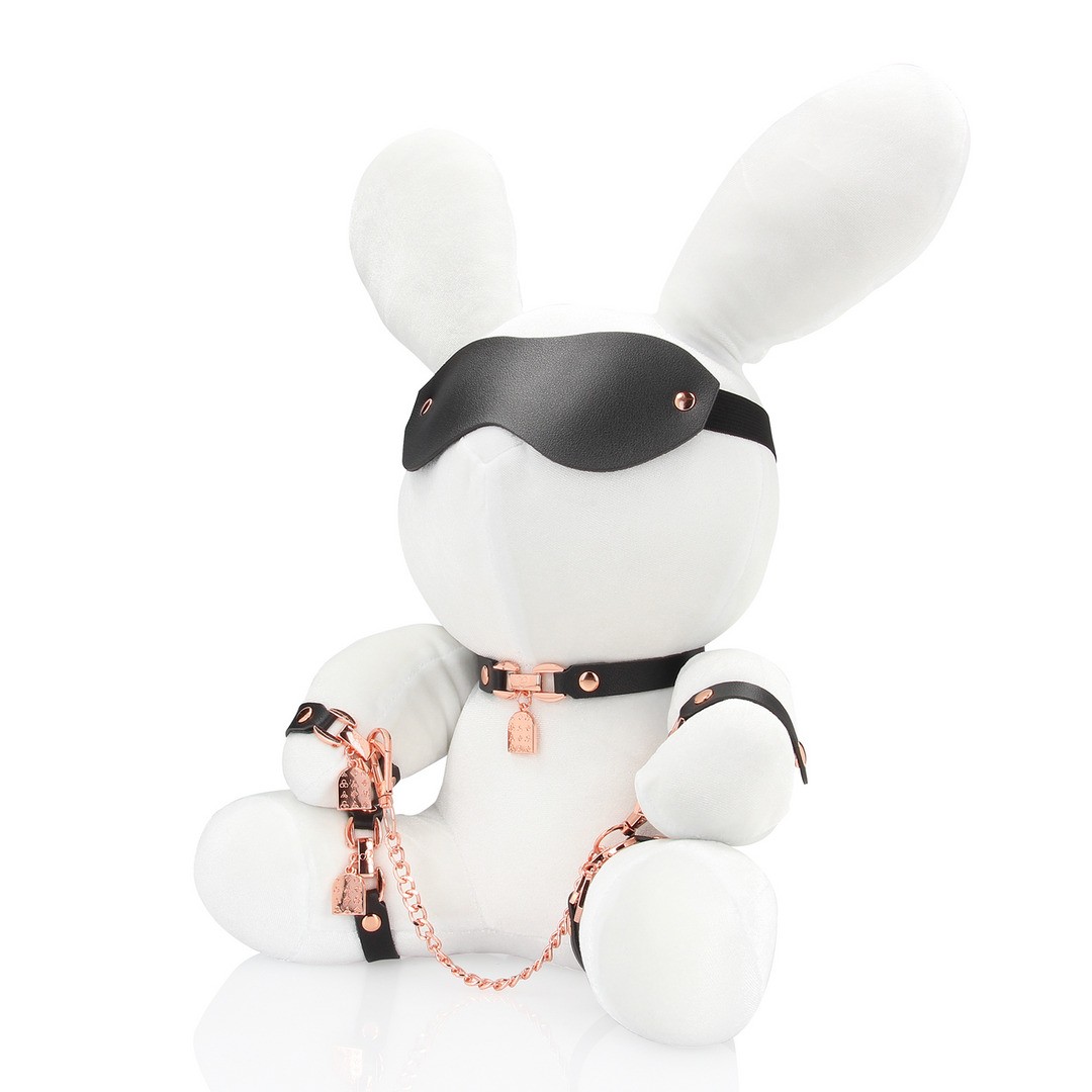 Coniglio bondage grande in velluto bianco s-line