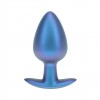 PLUG ANAL SMOOTH SILICONE LARGE 3,5 /8,9 CM METALLIC BLUE OUCH!
