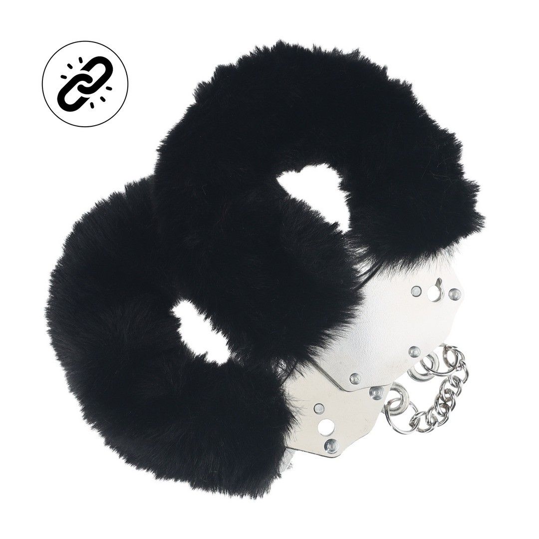 Manette di peluche heavy-duty fluffy noir ouch! Manette di peluche heavy-duty fluffy noir ouch!