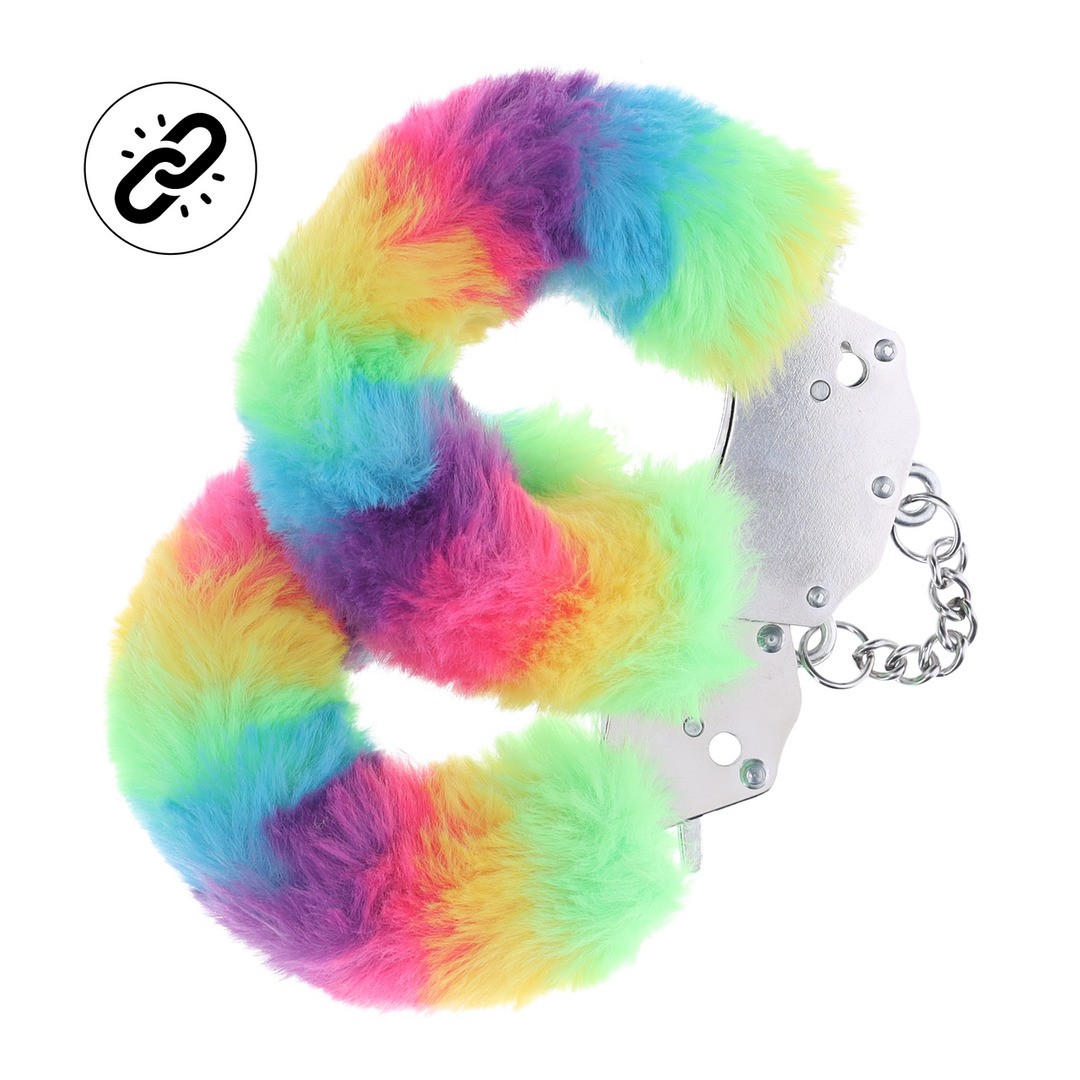 Manette di peluche heavy-duty fluffy multicolor 1 ouch!