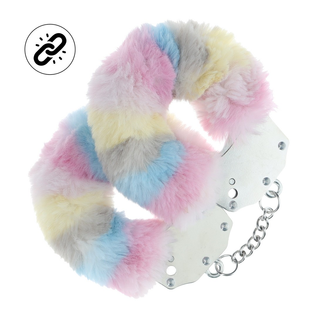 Manette di peluche heavy-duty fluffy multicolor 2 ouch!