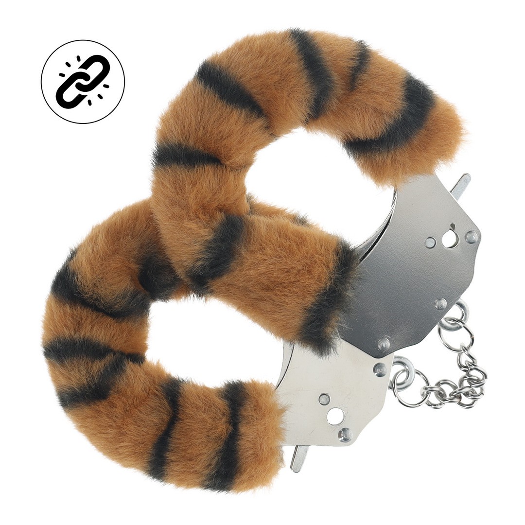 Manette di peluche heavy-duty fluffy tiger ouch!
