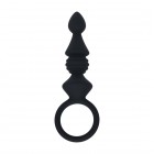 SONDA ANAL DE SILICONA CON ESTRIAS CON ASA NEGRA LEVELZ 