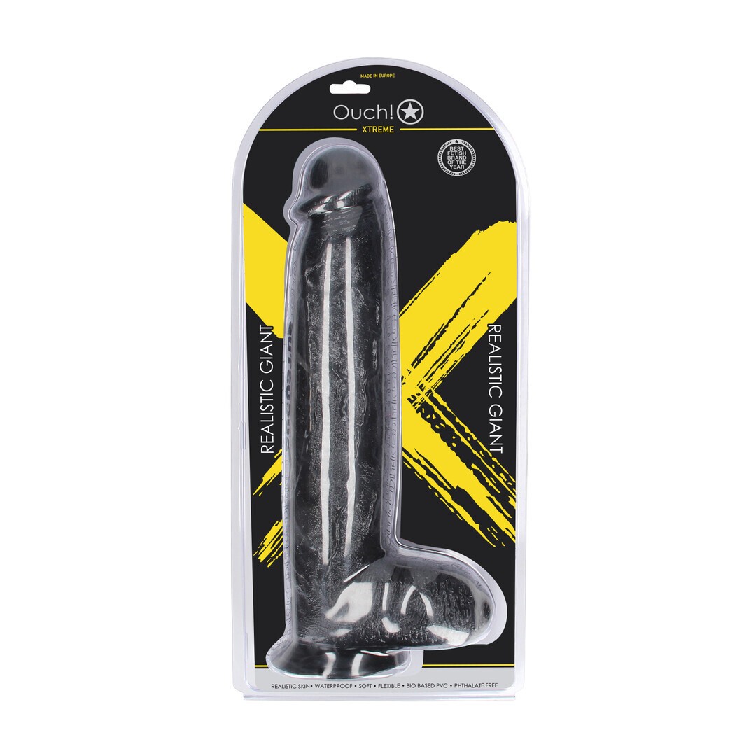 Ouch! – Realistic Giant dildo realistico 32 cm nero Ouch! – Realistic Giant dildo realistico 32 cm nero