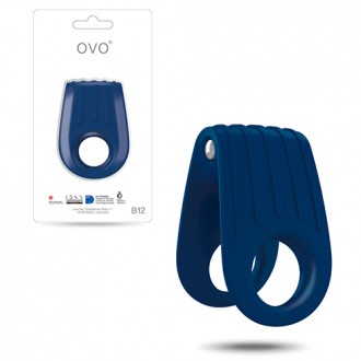 ANILLO VIBRADOR DOBLE PARA EL PENE B12 OVO AZUL