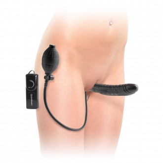 STRAP-ON SIN TIRANTES INFLABLE CON VIBRACIÓN FETISH FANTASY SERIES NEGRO