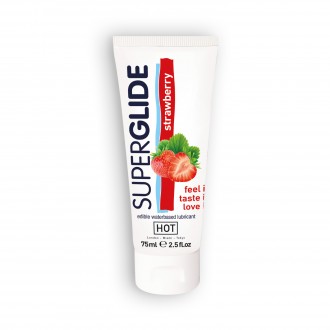 LUBRICANTE COMESTIBLE HOT™ SUPERGLIDE FRESA 75ML