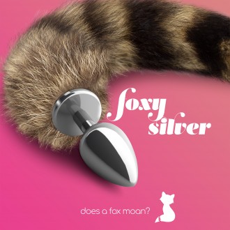 FOXY SILVER METAL ANAL PLUG WITH TAIL CRUSHIOUS