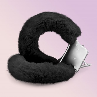 MENOTTES DE PELUCHE LOVE CUFFS CRUSHIOUS NOIRES