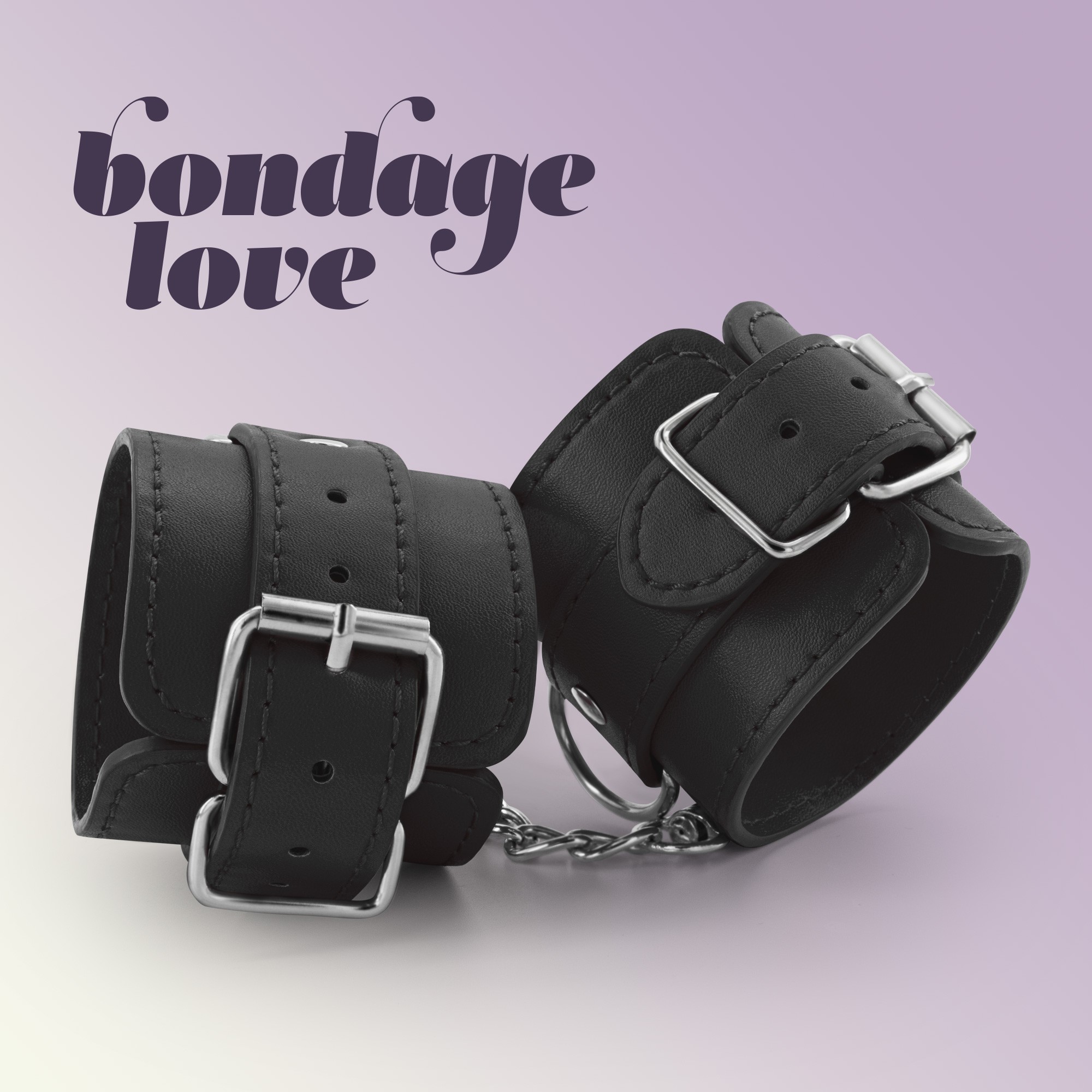 Manette in pelle bondage love crushious nero