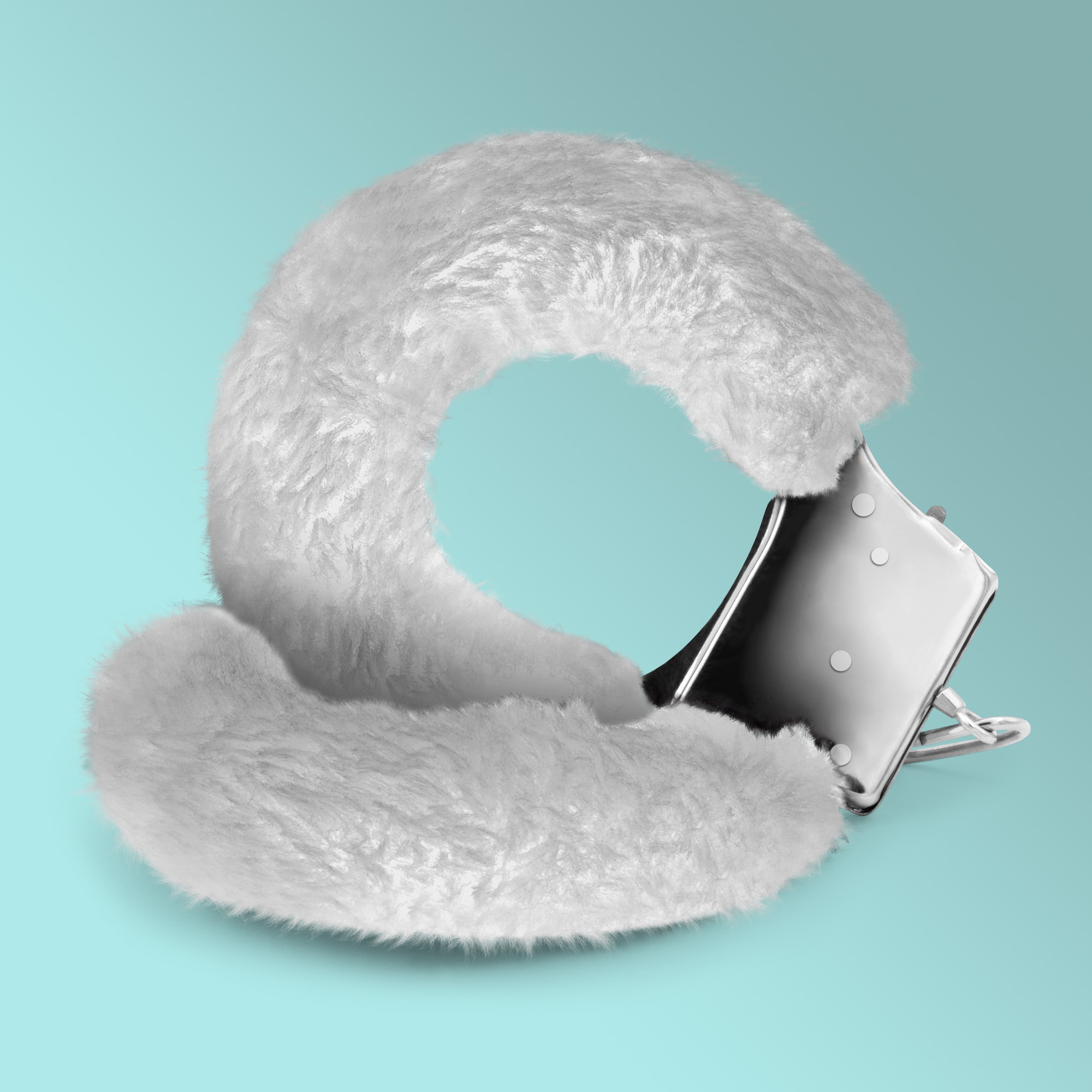 Polsini in peluche love cuffs bianchi crushious