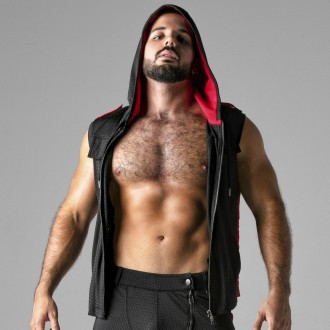 COLETE LOOK AT HARDER HOODY VERMELHO LOCKER GEAR