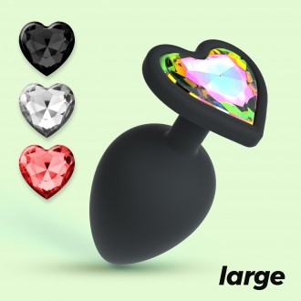 CRUSHIOUS CUORE LARGE ANAL PLUG WITH 4 INTERCHANGEABLE JEWELS